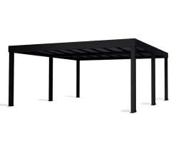 Carport aluminium noir Oslo 6 x 6 m Canopia Palram