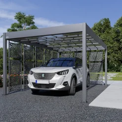 Carport aluminium Trigano - LIBECCIO + 8 claustras - 16 m²