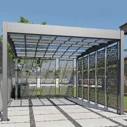 Carport aluminium Trigano - LIBECCIO + 8 claustras - 16 m²