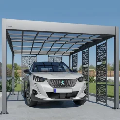 Carport aluminium Trigano - LIBECCIO + 5 claustras - 16 m²