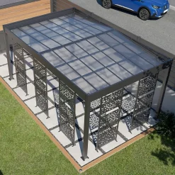 Carport aluminium Trigano - LIBECCIO + 5 claustras - 16 m²