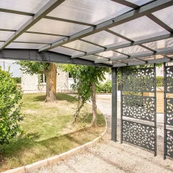 Carport aluminium Trigano - LIBECCIO + 5 claustras - 16 m²