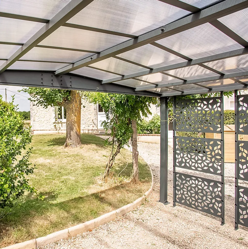 Carport aluminium Trigano - LIBECCIO + 5 claustras - 16 m²