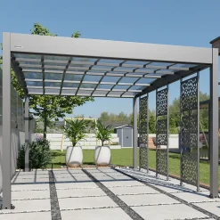 Carport aluminium Trigano - LIBECCIO + 3 claustras - 16 m²