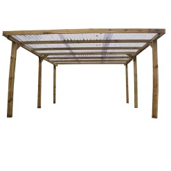 CARPORT BOIS - IMPERIA 15M² - TOITURE PVC ONDULE