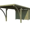Carport bois Gardenas Arc simple et annexe