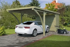 Carport bois Gardenas Arc simple et annexe