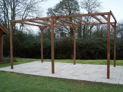 Carport bois Habrita Thermo sans toit