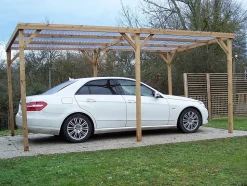 Carport bois Habrita Thermo toit pvc