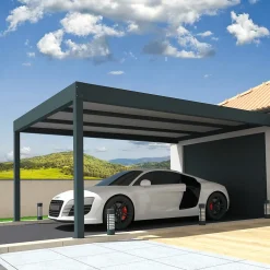 Carport isotoit MODERN Gris anthracite 6,26x3,50m