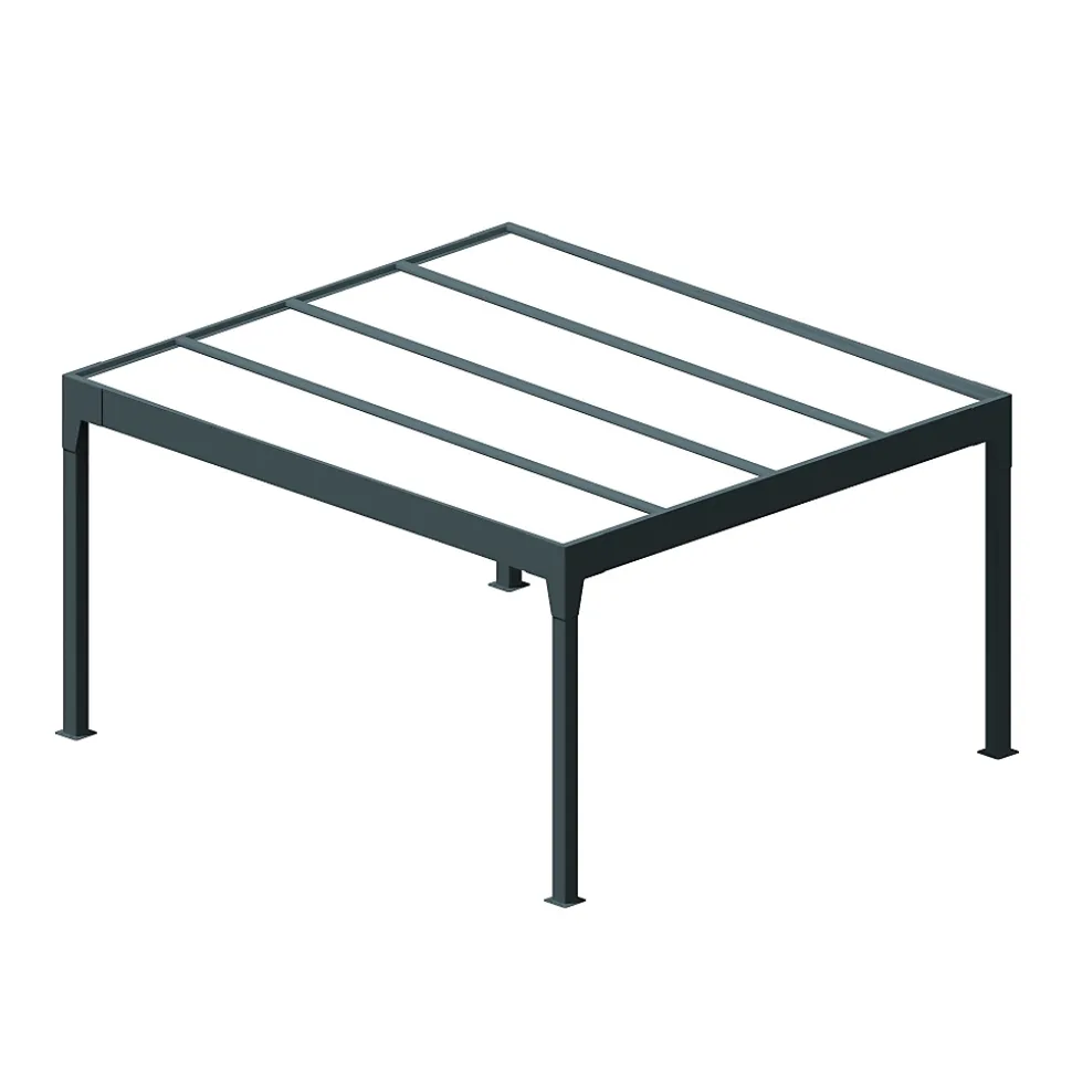 Carport isotoit MODERN îlot Gris anthracite 3,78x5,00m