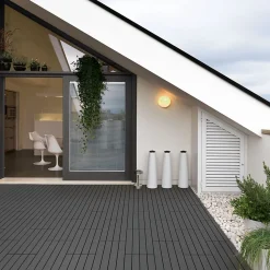 Carrelage terrasse dalles 60x30 cm 4 m² carrelage jardin aspect bois anthracite