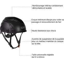 Casque de sécurité - Ventilé ultra léger - Noir - B0070133