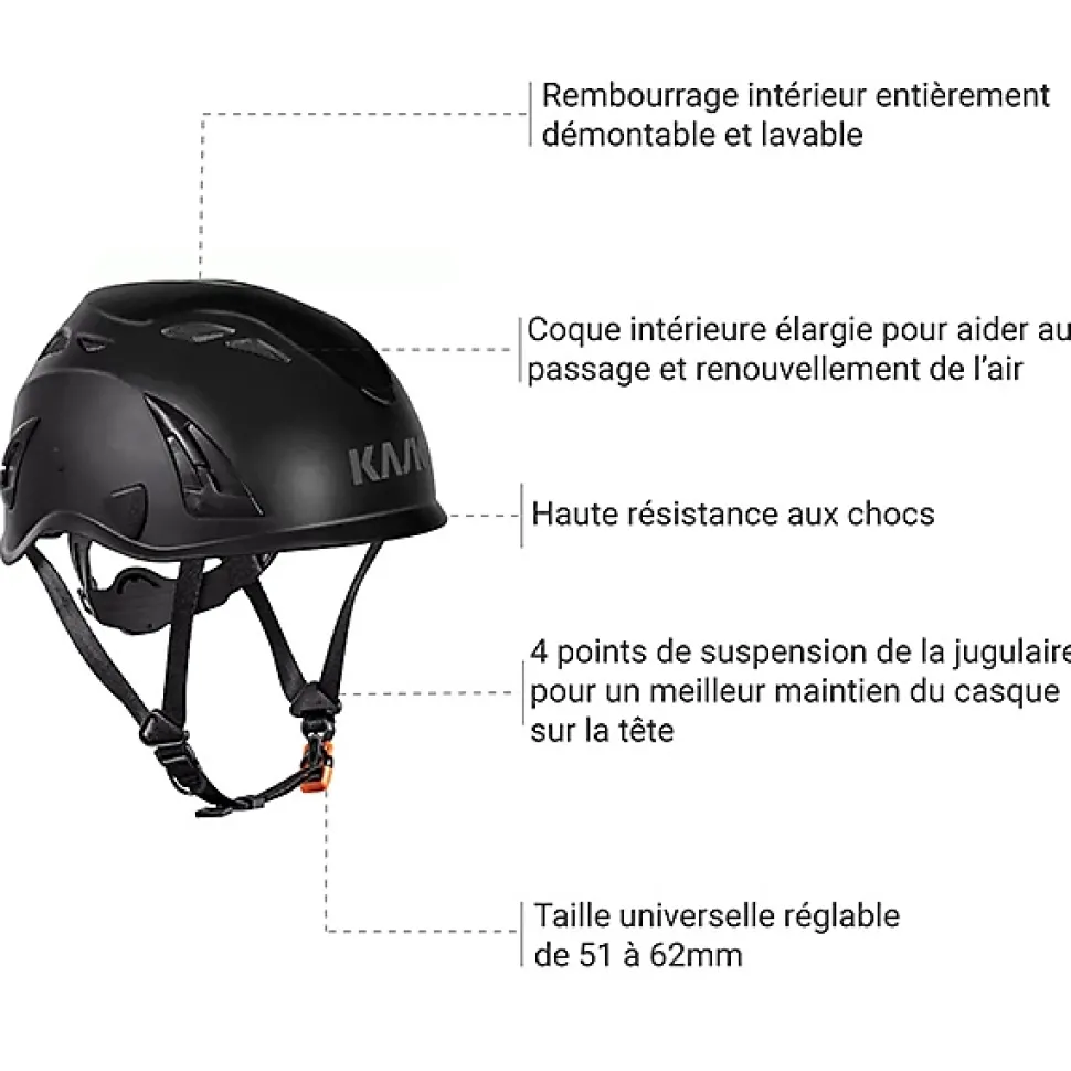 Casque de sécurité - Ventilé ultra léger - Noir - B0070133