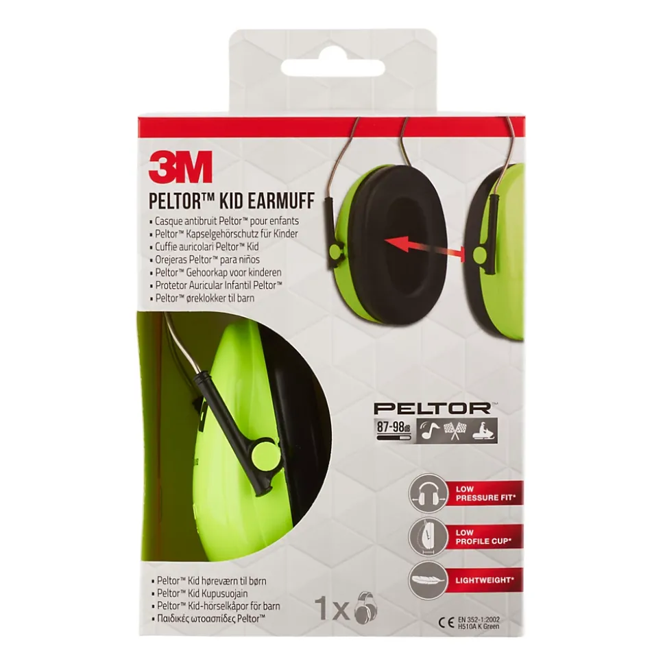 Casque Peltor Enfant +5 ans vert 87-98db - SNR 27