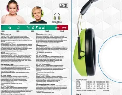 Casque Peltor Enfant +5 ans vert 87-98db - SNR 27