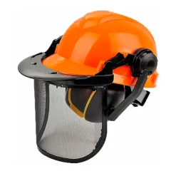 Casque Visière Professionnel de protection grillagée avec casque anti-bruit - norme CE EN1731 - EN352 - EN397