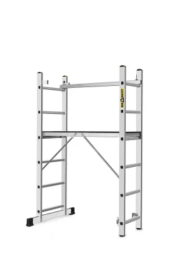 Échafaudage en aluminium DRABEST HOME, échelle 3 en 1, 2x6 marches, 1 pièce.