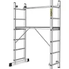 Échafaudage en aluminium DRABEST PRO, échelle 3 en 1, 2x6 marches, 1 pièce.