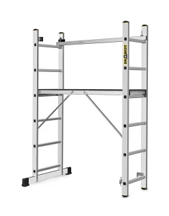Échafaudage en aluminium DRABEST PRO, échelle 3 en 1, 2x6 marches, 1 pièce.
