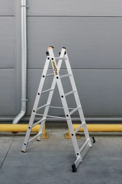 Échafaudage en aluminium DRABEST PRO, échelle 3 en 1, 2x6 marches, 1 pièce.