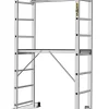 Échafaudage en aluminium DRABEST PRO, échelle 3 en 1, 2x7 marches, 1 pièce.