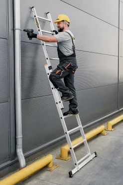 Échafaudage en aluminium DRABEST PRO, échelle 3 en 1, 2x7 marches, 1 pièce.