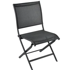 Chaise de jardin en aluminium graphite effet bbm Proloisirs Élégance