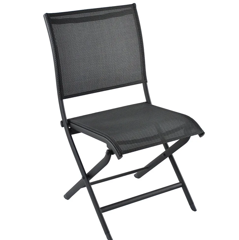 Chaise de jardin en aluminium graphite effet bbm Proloisirs Élégance