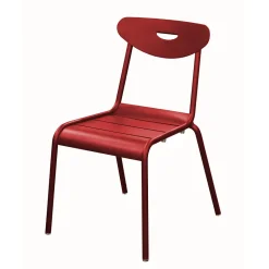Chaise de jardin en aluminium rouge Proloisirs Smiley