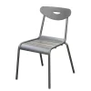 Chaise de jardin en aluminium gris Proloisirs Smiley