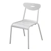 Chaise de jardin en aluminium blanc Proloisirs Smiley