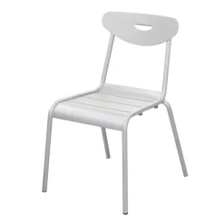 Chaise de jardin en aluminium blanc Proloisirs Smiley