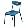 Chaise de jardin en aluminium bleu Proloisirs Smiley