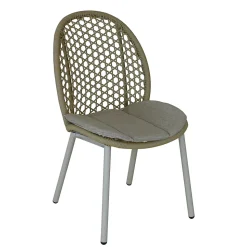 Chaise de jardin en aluminium crème Proloisirs Darius
