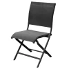 Chaise de jardin en aluminium graphite effet chevron Proloisirs Élégance