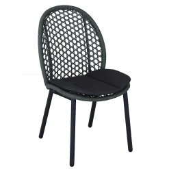 Chaise de jardin en aluminium graphite Proloisirs Darius