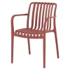 Chaise de jardin en plastique rouge cinabre GoodHome Timbo