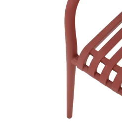 Chaise de jardin en plastique rouge cinabre GoodHome Timbo