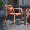 Chaise de jardin en plastique orange GoodHome Timbo
