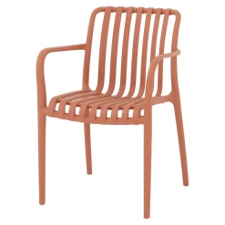 Chaise de jardin en plastique orange GoodHome Timbo