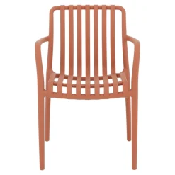Chaise de jardin en plastique orange GoodHome Timbo