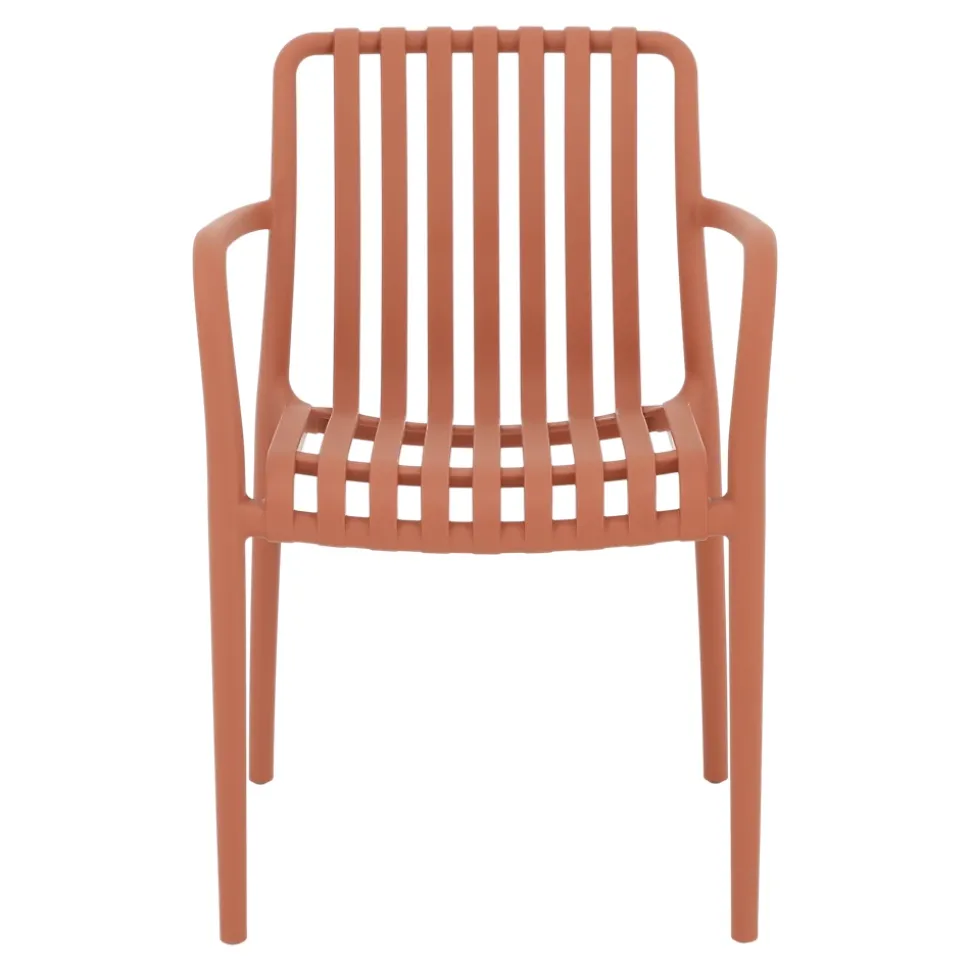 Chaise de jardin en plastique orange GoodHome Timbo