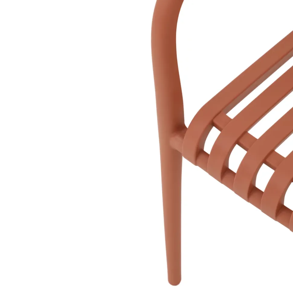 Chaise de jardin en plastique orange GoodHome Timbo