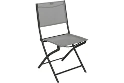 Chaise de jardin pliante Modula aluminium et polyester gris H.87 cm
