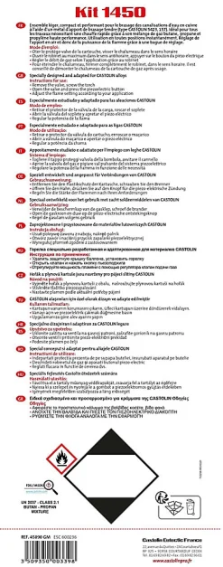 Chalumeau bi-gaz toutes positions piezo Castolin