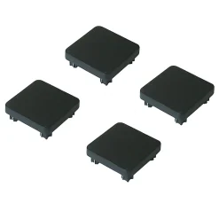 Chapeau GoodHome Neva anthracite 7,5 x 7,5 cm (Lot de 4)