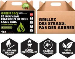 Charbon noyaux d'olives GreenBarbecue 4kg