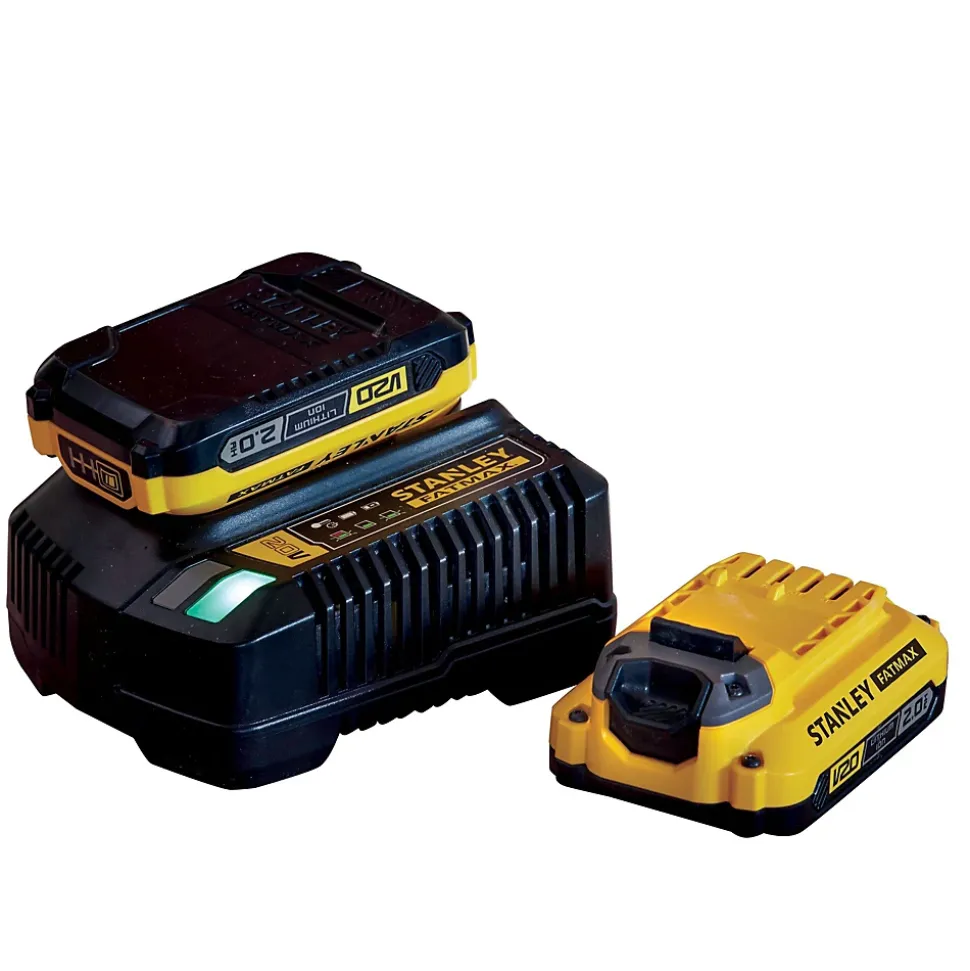 Chargeur + 2 batteries Stanley Fatmax V20 18V - 2Ah