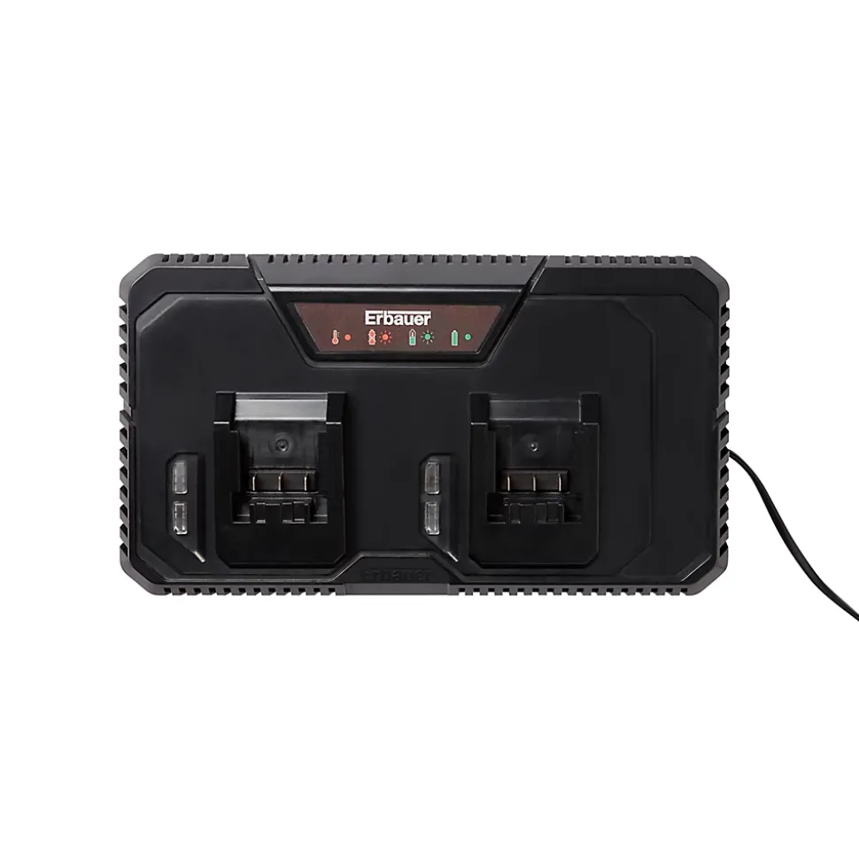Chargeur de batterie rapide Erbauer 18V - pour 2 batteries